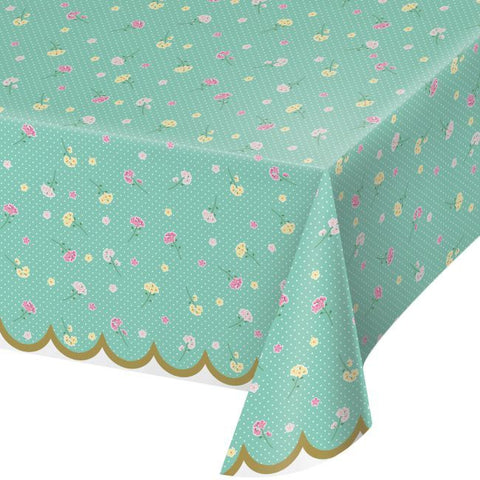 Floral Fairy Sparkle Plastic Tablecover