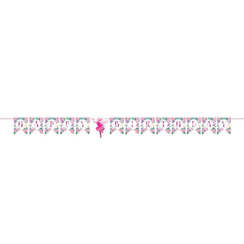 Floral Fairy Sparkle Shaped Ribbon Banner