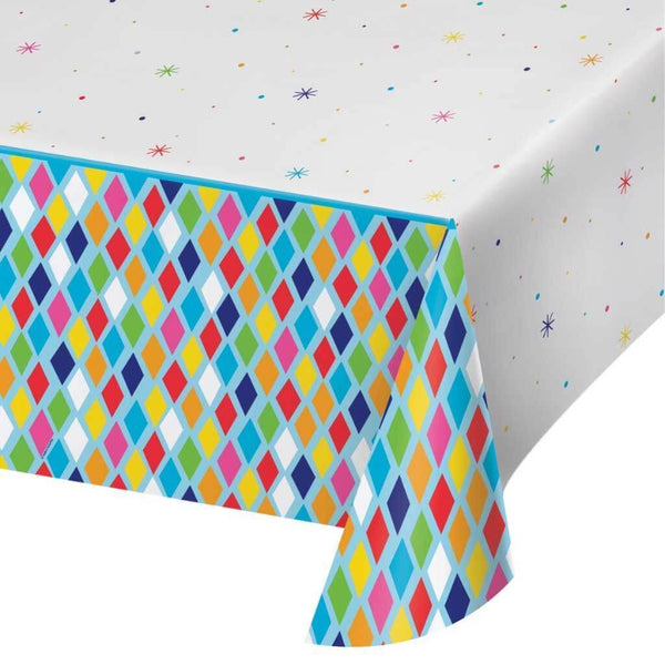 Bright Birthday Plastic Tablecover 