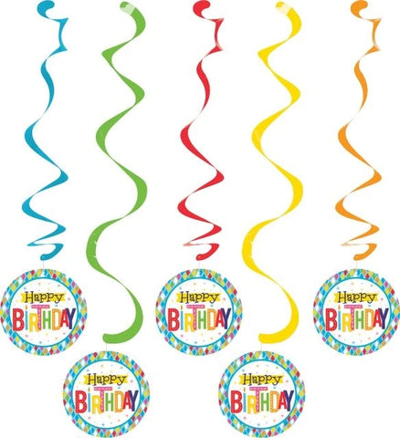 Bright Birthday Dizzy Danglers Assorted