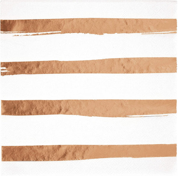 Touch of Color Rose Gold Foil Luncheon Napkins Foil Stamp 16pcs