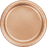 Touch of Color Rose Gold Foil Luncheon Plate 7in 8pcs