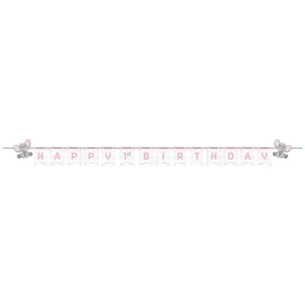 Enchanting Elephant Girl Shaped Ribbon Banner DIY 6in x 4.5in pc