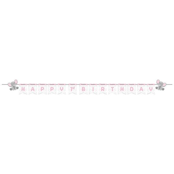 Enchanting Elephant Girl Shaped Ribbon Banner DIY 6in x 4.5in pc