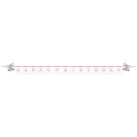 Enchanting Elephant Girl Shaped Ribbon Banner DIY 6in x 4.5in pc