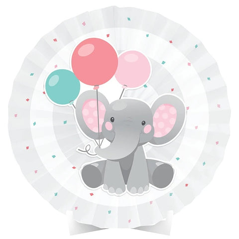 Enchanting Elephant Girl Paper Fan Centerpiece pc