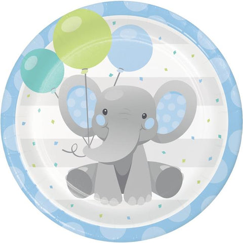 Enchanting Elephant Boy Round Dinner Plate 8.75in 8pcs