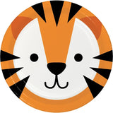 Animal Faces Tiger Round Dinner Plate 8.75in 8pcs
