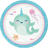 Narwhal Party Round Luncheon Plate 7in 8pcs
