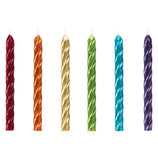 Metallic Spiral Ranbow Candles 24pcs