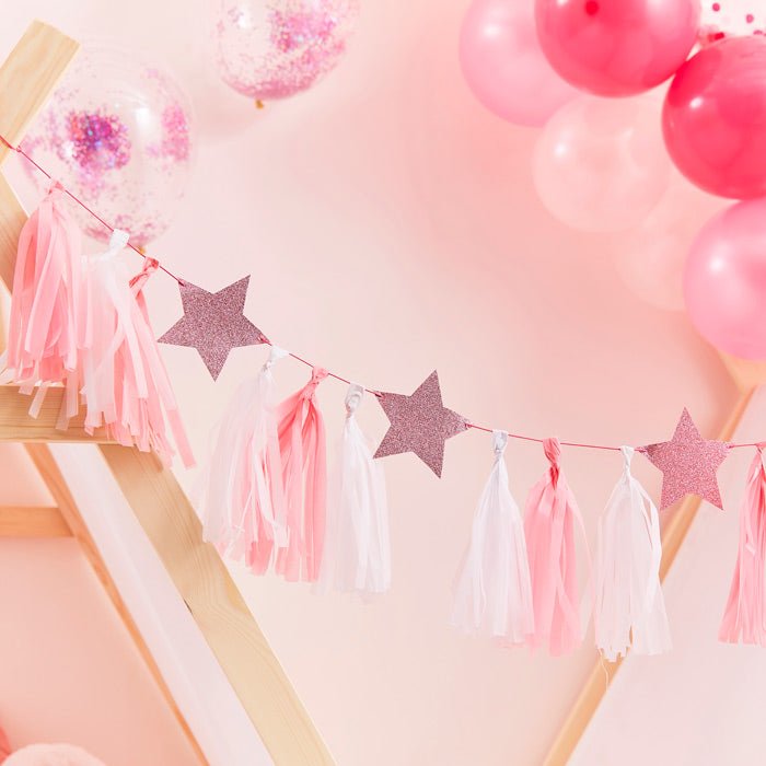 Pink Acrylic Happy Birthday Cake Topper