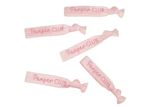 Pink Glitter Pamper Pouches With Tag And Ribbon 5pcs