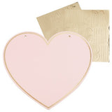 Gold Foiled Heart Signs With Stickers To Customise 4pcs