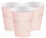 Gold Foiled Sleepy Eyes Paper Cups 8pcs
