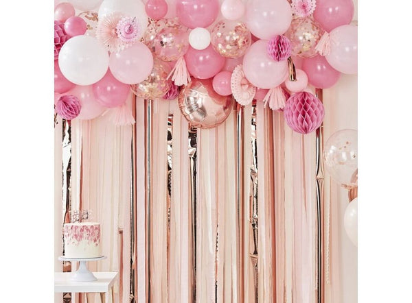 Rose Gold Shredded Confetti Filled Balloons 5pcs