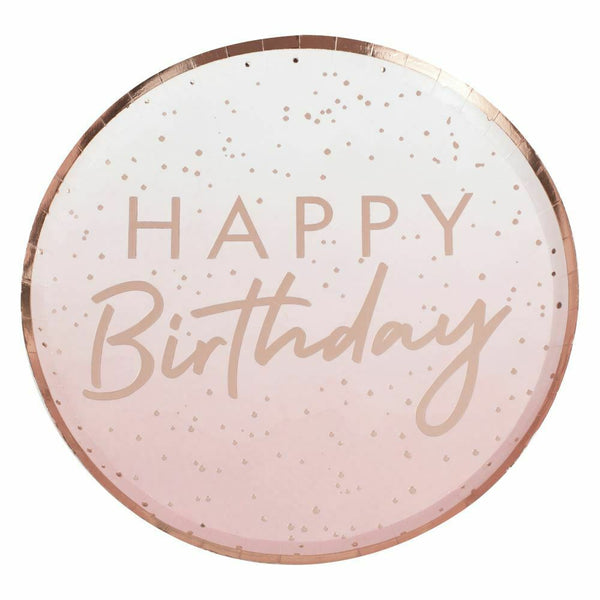 Rose Gold Foiled Customisable Happy Birthday Photo Booth Frame