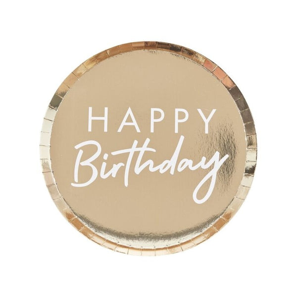 Gold Acrylic Happy Birthday Cake Topper