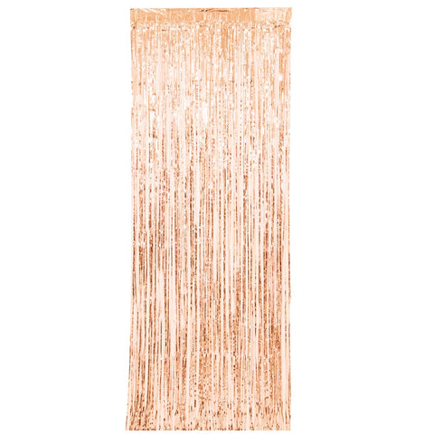Rose Gold Fringe Door Curtain 3 x 8 ft 1pc