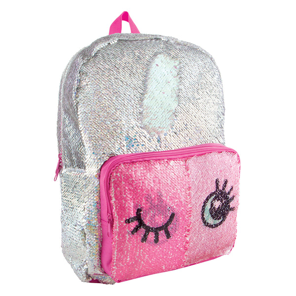 Style Lab Magic Sequin Backpack-Silver Holo & Reveal