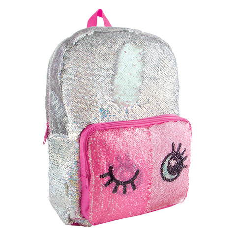 Style Lab Magic Sequin Backpack-Silver Holo & Reveal