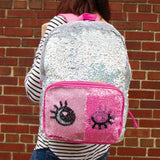 Style Lab Magic Sequin Backpack-Silver Holo & Reveal