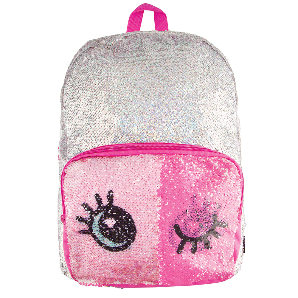 Style Lab Magic Sequin Backpack-Silver Holo & Reveal