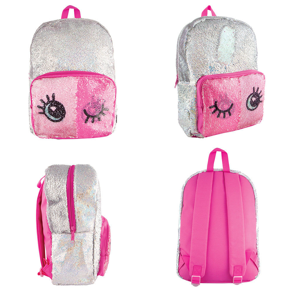 Style Lab Magic Sequin Backpack-Silver Holo & Reveal