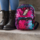 Style Lab Magic Sequin Mini Backpack - Gradient/Silver