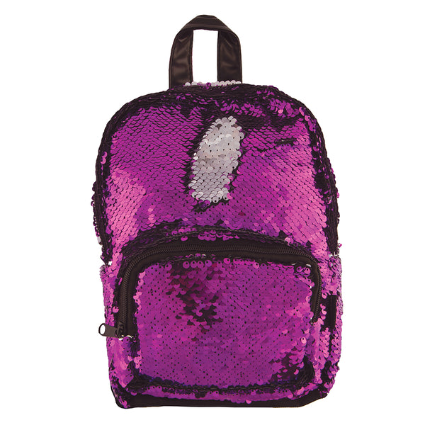 Style Lab Magic Sequins Mini Backpack-Purpule/Silver