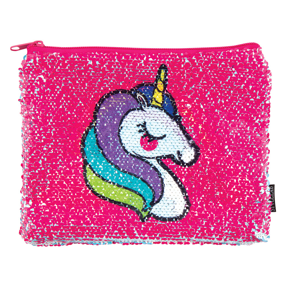Style Lab Magic Sequin Pouch- Unicorn/Rainbow
