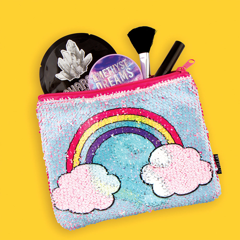 Style Lab Magic Sequin Pouch- Unicorn/Rainbow