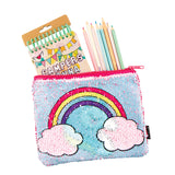 Style Lab Magic Sequin Pouch- Unicorn/Rainbow