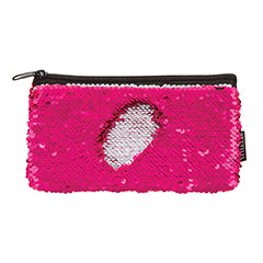 Style Lab Magic Sequin Mini Pencil Pouch- Pink/Silver