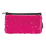 Style Lab Magic Sequin Mini Pencil Pouch- Pink/Silver