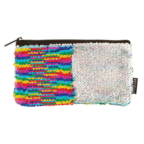 Style Lab Magic Sequin MINI Pencil Pouch-Rainbow/Silver