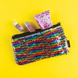 Style Lab Magic Sequin MINI Pencil Pouch-Rainbow/Silver