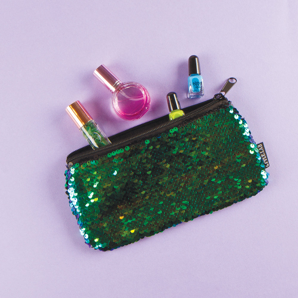 Style Lab Magic Sequin Mini Pencil Pouch - Mermaid