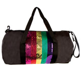 Rainbow Sequin Stripe Duffel