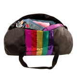 Rainbow Sequin Stripe Duffel