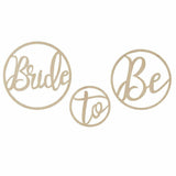 Wooden Bride To Be Decoration Hoops Set of 3 Hoops Botanical Hen