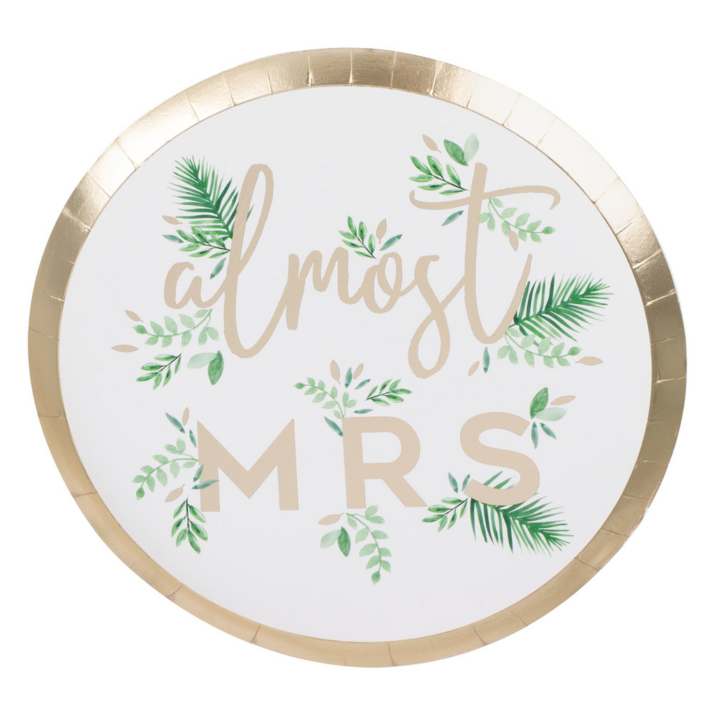 Goil Foiled Almost Mrs Hen Party Plates