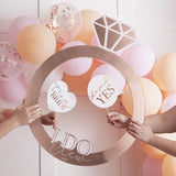 Rose Gold Ring Hen Party Photo Booth Frame
