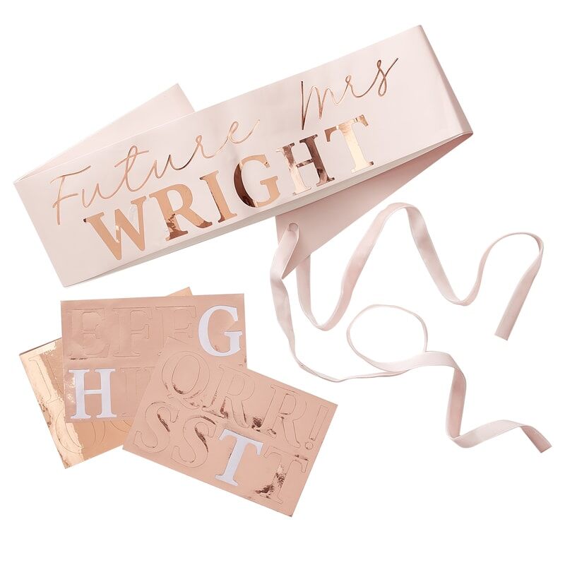 Blush Hen Customisable Bride To Be Sash
