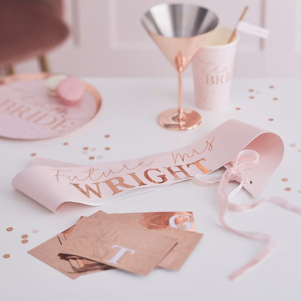 Blush Hen Customisable Bride To Be Sash