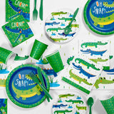 Alligator Party Shaped Banner With Ribbon 1 pc