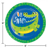 Alligator Party Dinner Plates 8.75in 8pcs