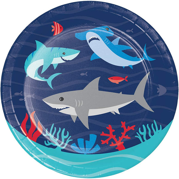 Shark Party Luncheon Plates 7in 8pcs