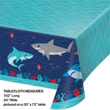Shark Party Paper Tablecover 54in x 102in 1 pc