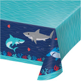 Shark Party Paper Tablecover 54in x 102in 1 pc