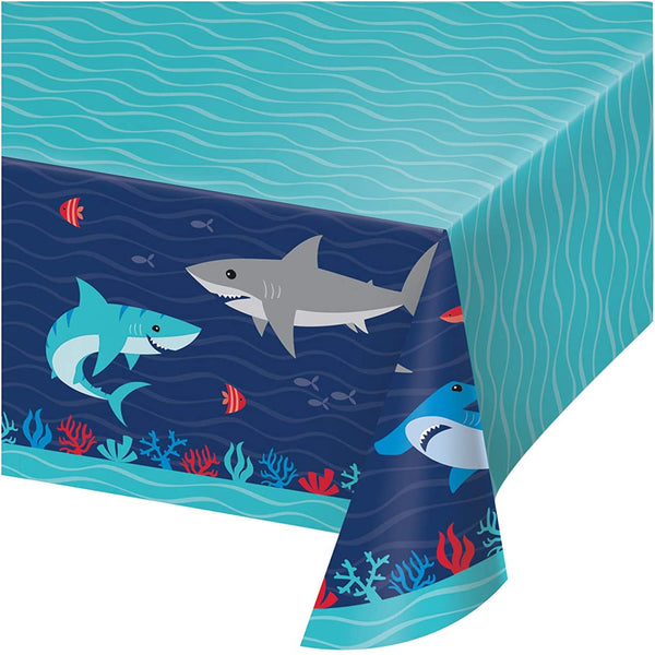 Shark Party Paper Tablecover 54in x 102in 1 pc